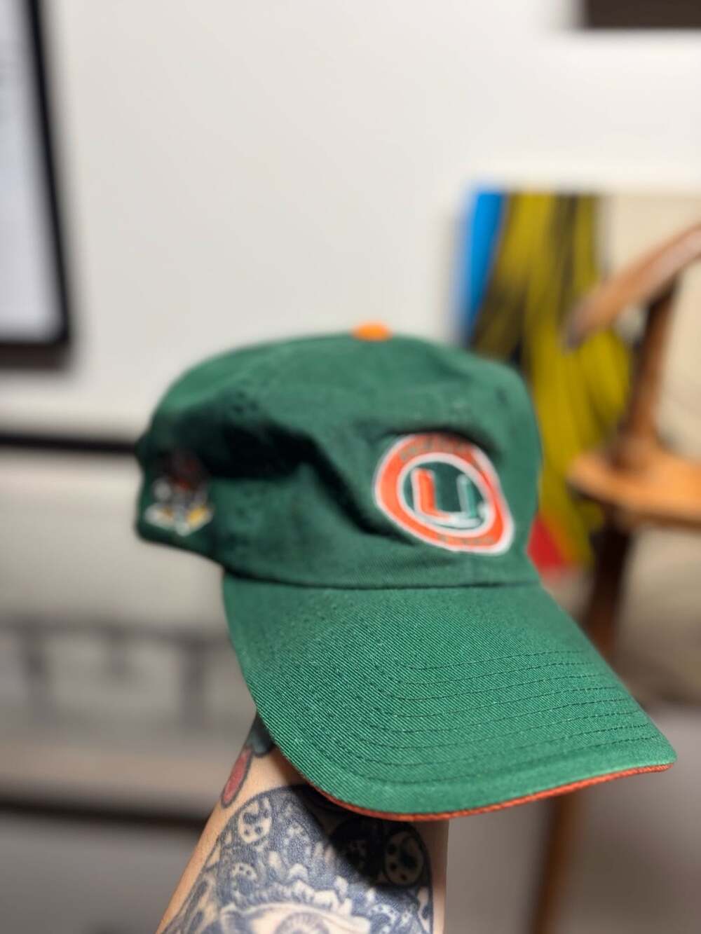 Team Pride Miami Hurricanes Hat Green Adjustable Strapback